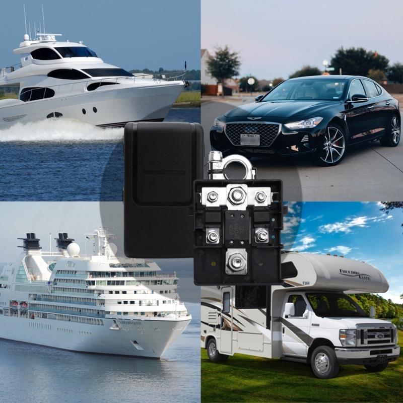 Automotive Battery Terminals Connector Fuses Box 32V/400A High Current Capacity Terminals Connector for Safe Power Supply