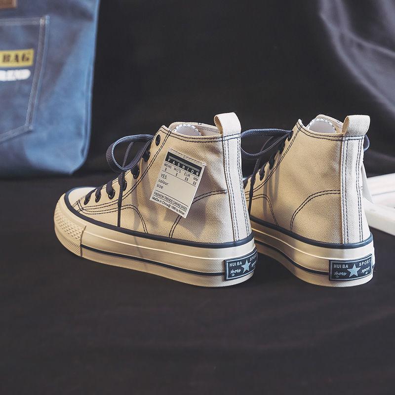 High-top Canvas Shoes for Women's Spring 2025 New Versatile Platform Korean Version of Classic Trend Casual Board Shoes
