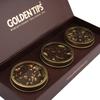 Pachet cadou ceai de lux Golden Tips, Eșantionator 3 arome Chai cu Masala, Ghimbir și Kadak Chai, Ambalaj rafinat pentru cadouri festive, nunți, zile de naștere