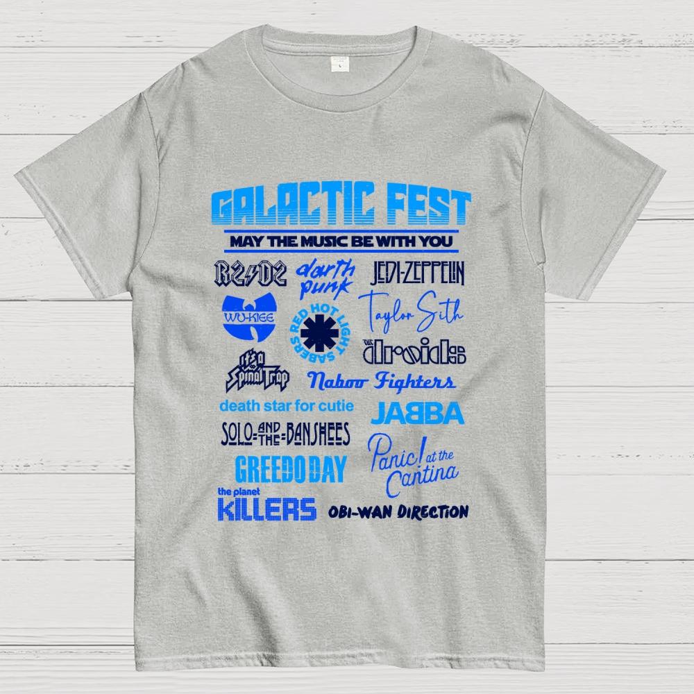Galactic Fest Unisex 100% Cotton Summer Casual Cool Loose T-Shirt