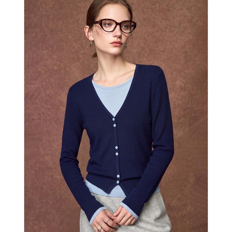 Wudao Women's Cashmere Blend Knit Cardigan