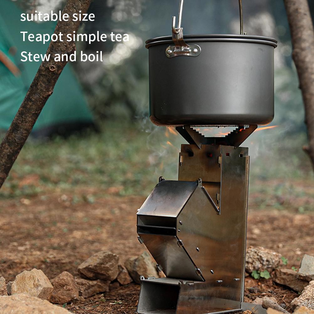 Outdoor Convenient Stove Foldable Portable Stainless Steel Wood Burning Stove for Camping Picnic