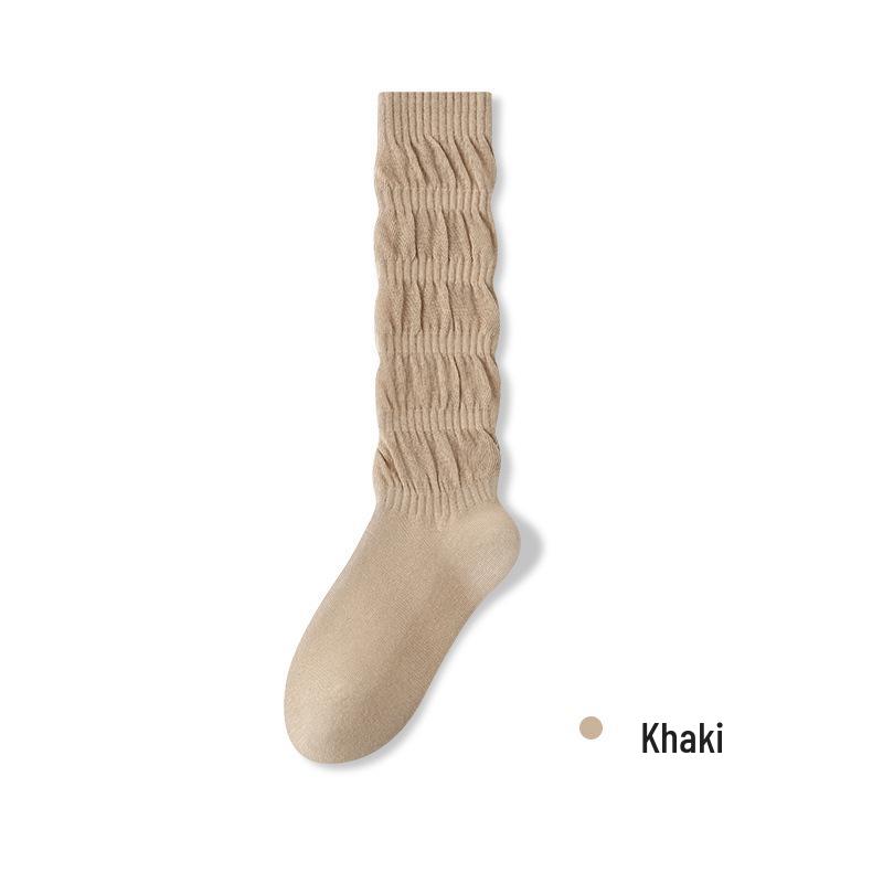 

Женские утолщенные теплые носки до середины икры - Белые бесшовные гетры для осени/зимы Simple Packaging хаки