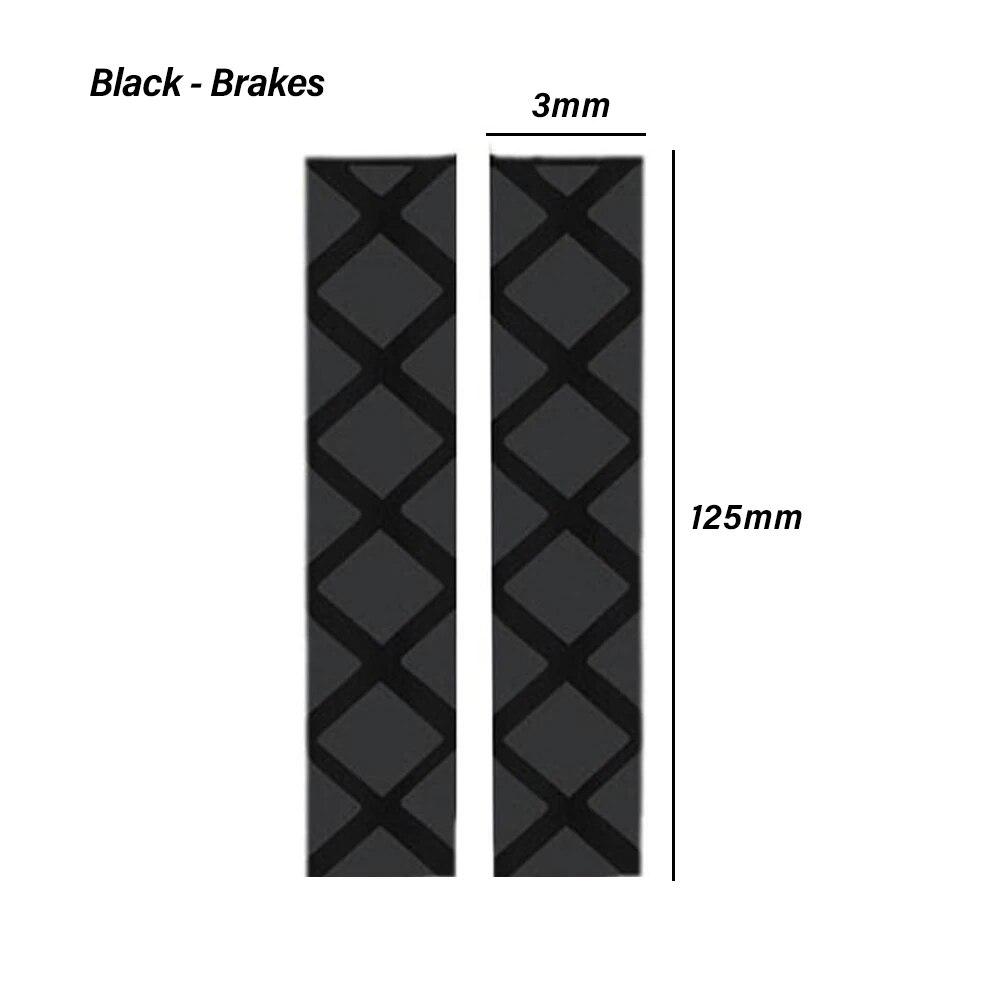 2 шт. Нескользящая термоусадочная ручка, резиновая ручка, перчатки, руль, универсальная мотоциклетная термоусадочная ручка, перчатки, термоусадочная муфта Black Brakes