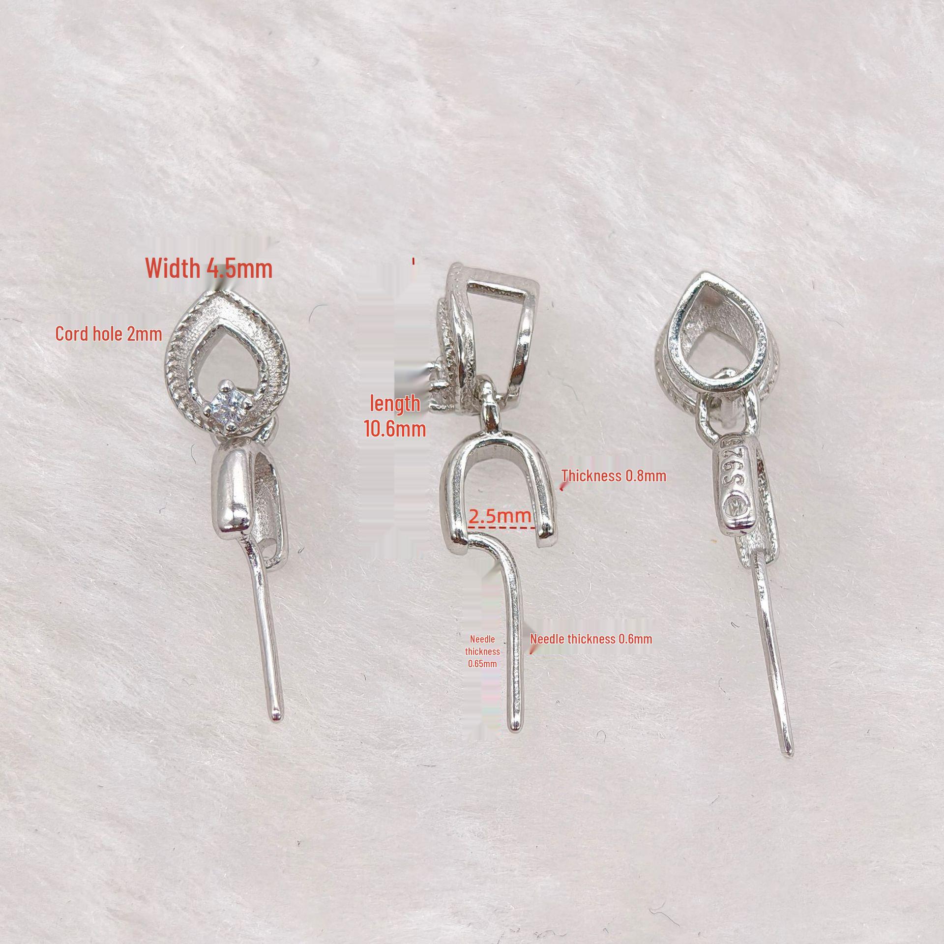 2025 S925 Стерлинговое Серебро Длинная Булавка Тыквенное Семечко Нефритовый Кулон Зажим