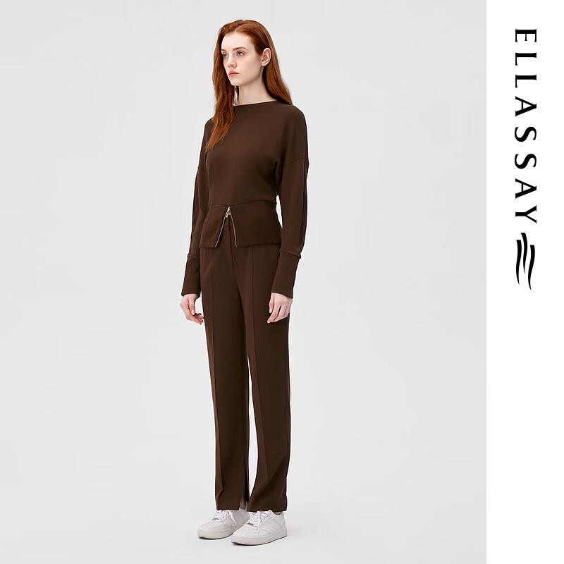 ELLASSAY Women's Straight-Leg Cotton Blend Casual Pants