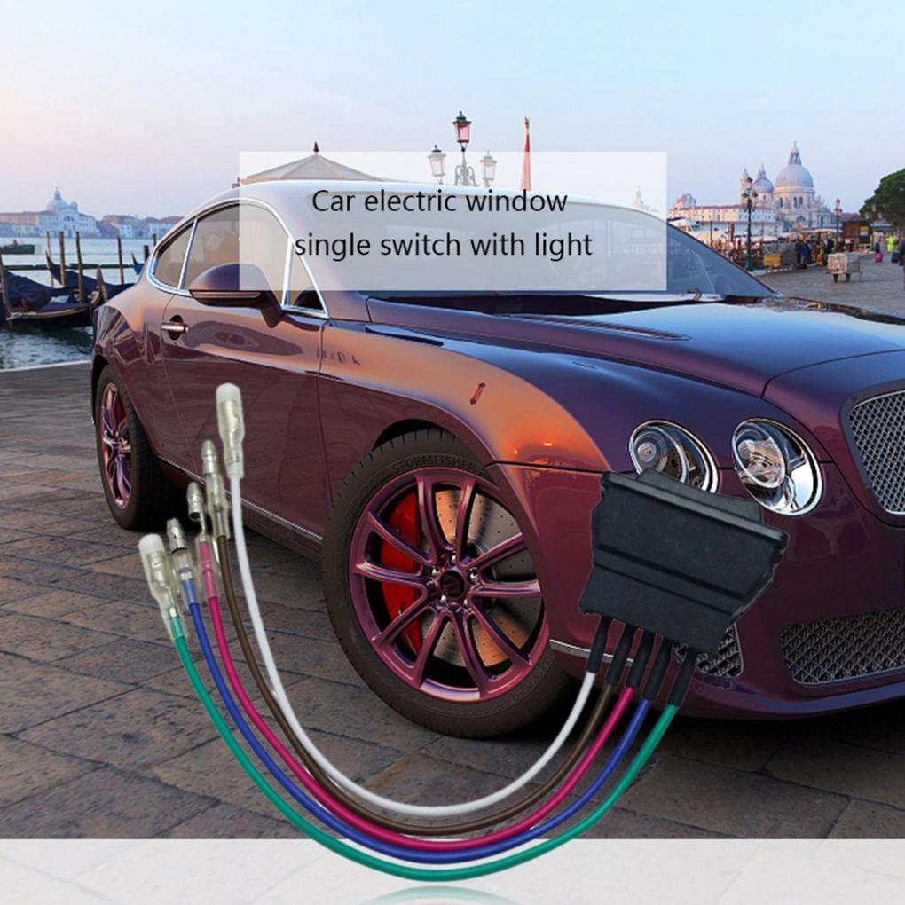 Car Interior Power Window Control Switch Button with Indicator Controller Repairing Maintenance Accessory Green