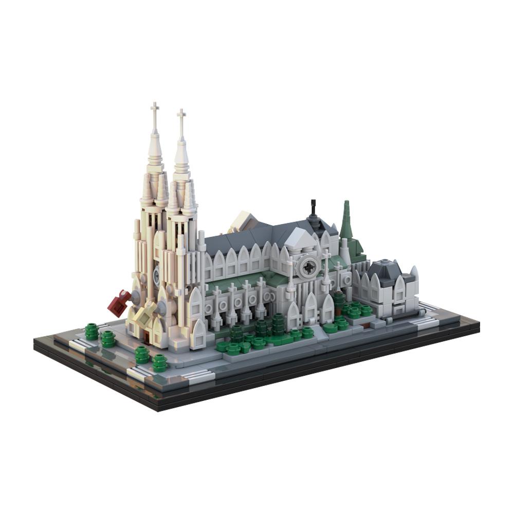 Gobricks MOC-214496 St. Patrick's Cathedral 1:800Building Blocks Toys Gift