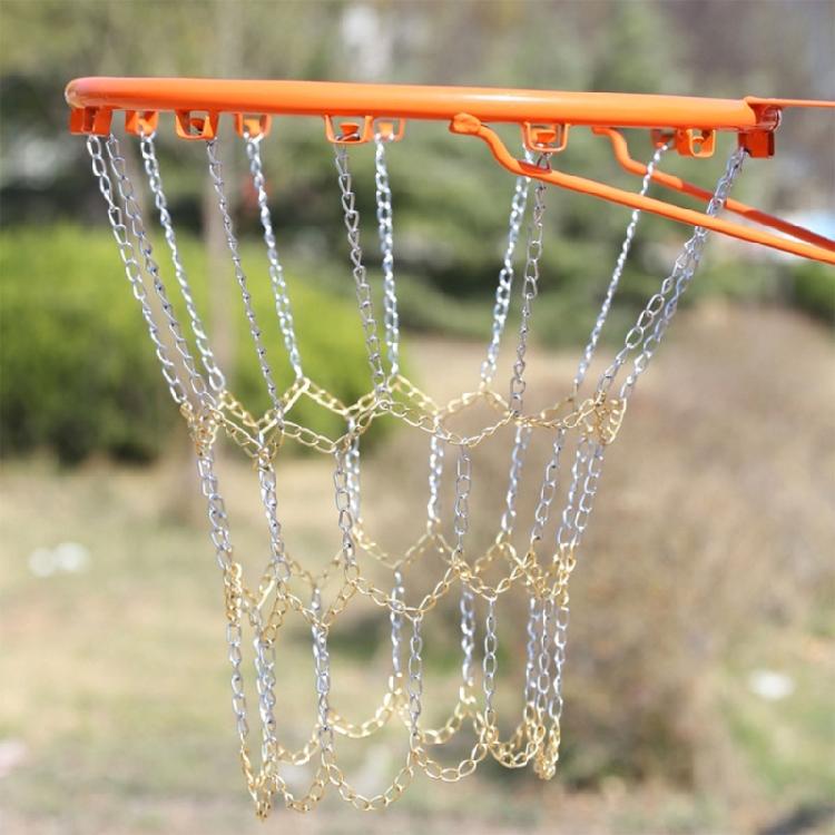 Heavy Duty Metal Chain Basketball Net Standard Braided Metal Chain Basketball Net Goal Training Basketball Net