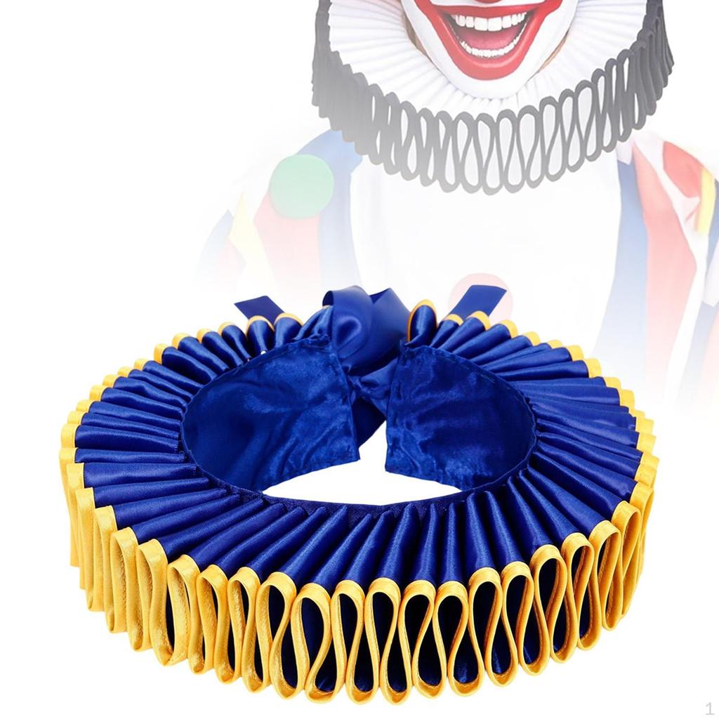 Elizabethan Clown Neck Ruffle Detachable Ruffled for Holiday Prop