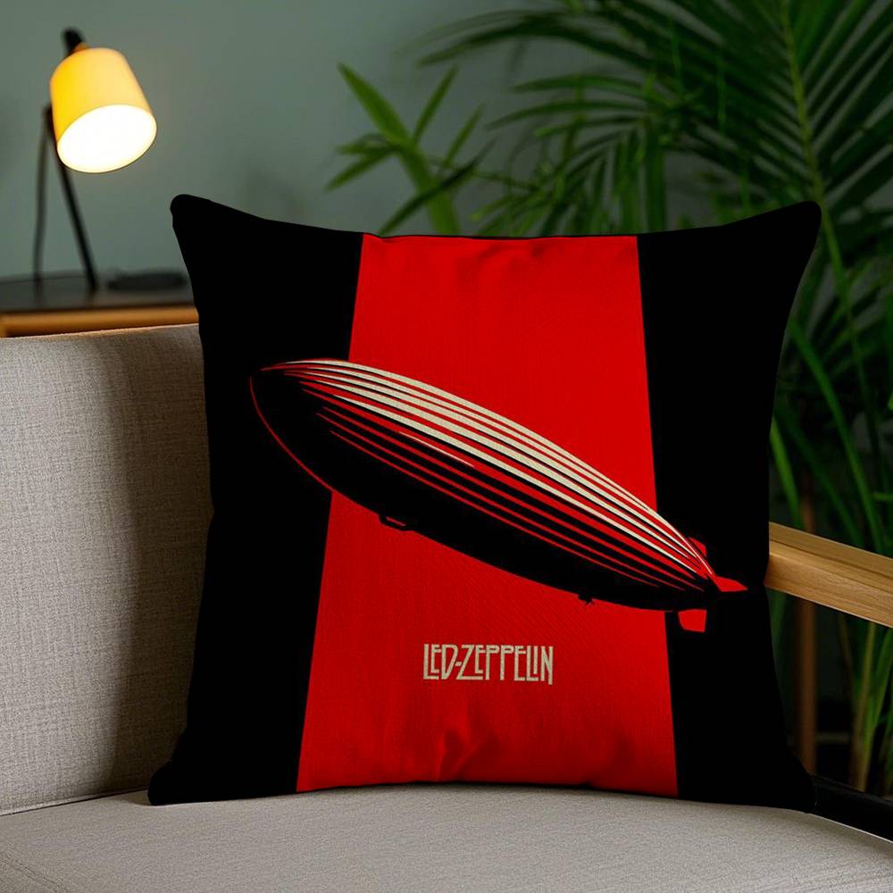 L-Led Z-ZeppelinS Pillow Case Sofa Short Plush Double-sided HD Printing Room Home Office Gift Cushion Cover