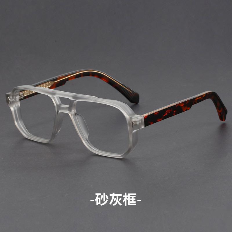 Anti Blue Light Reading Glasses Men Retro Women Double Bridges Square Glasses Frame Fashion Men Photochromic Myopia Sunglasses 2