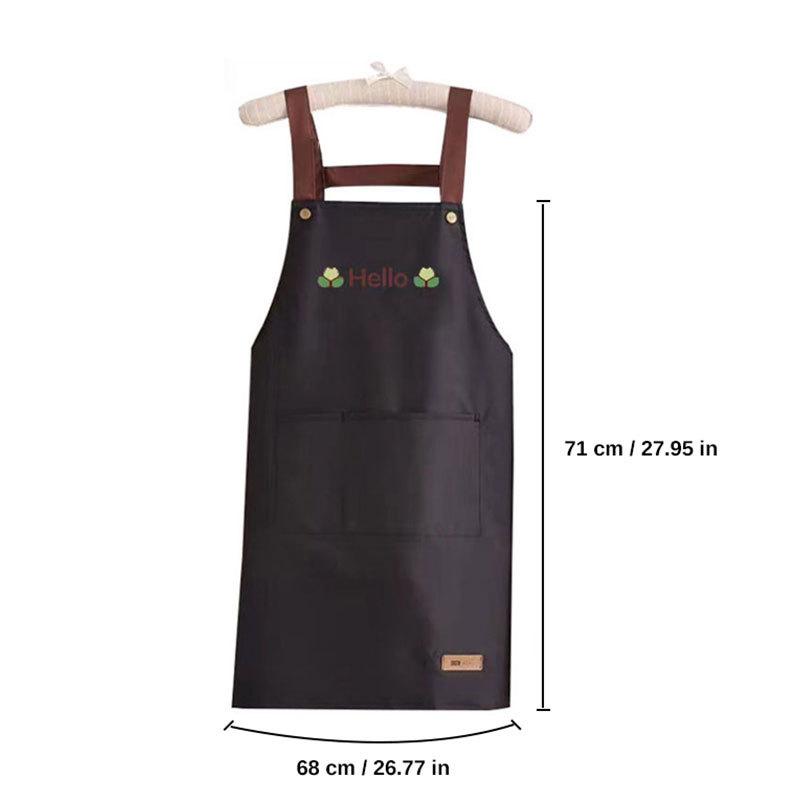 Kitchen Apron Waterproof Oil Proof Convenient Pocket Chef Cooking Apron Men Women Barista Manicurist Work Aprons Waiter Uniformw