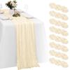 6er-Pack Mulltischläufer Rustikaler durchsichtiger Gaze-Tischläufer Käsetuch für Hochzeit Geburtstagsfeier Babyparty Tischdekoration