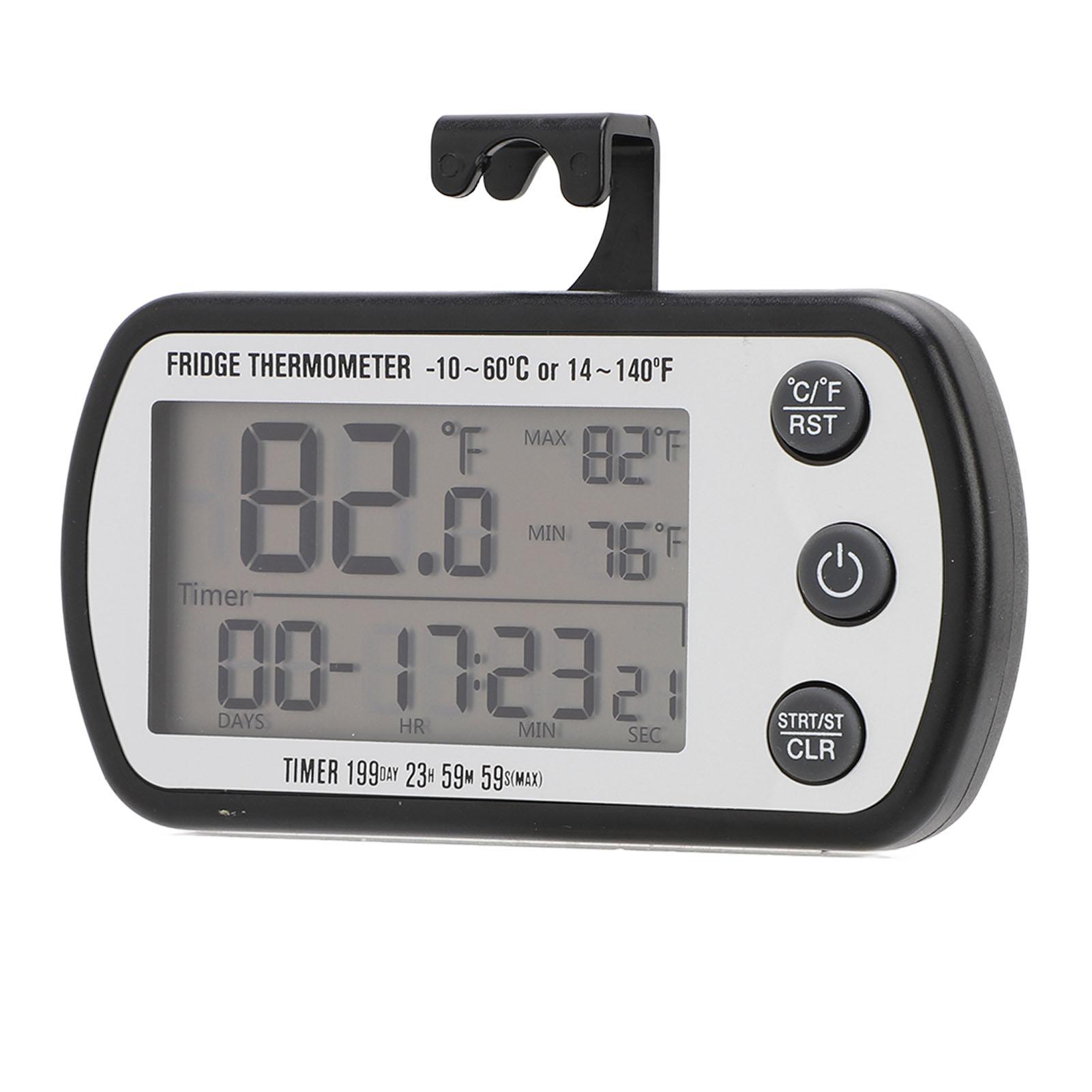 

Refrigerator Fridge Thermometer Magnetic Suction IPX4 Waterproof LCD Display Refrigerator Tomer Thermometer