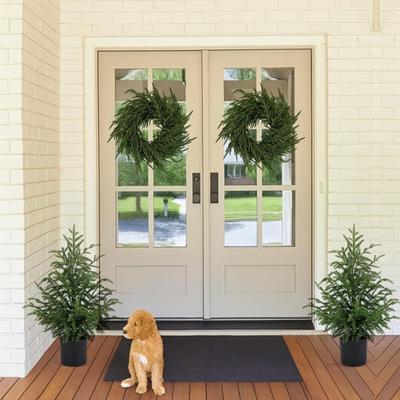 Artificial Norfolk Pine Tree Real Touch Faux Potted Christmas Tree for Entryway Living Room Office Apartment Holiday Indoor Outdoor Decoration