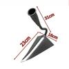 Triangle Tip Hoe with Metal Head and Wooden Handles for Precision Planting