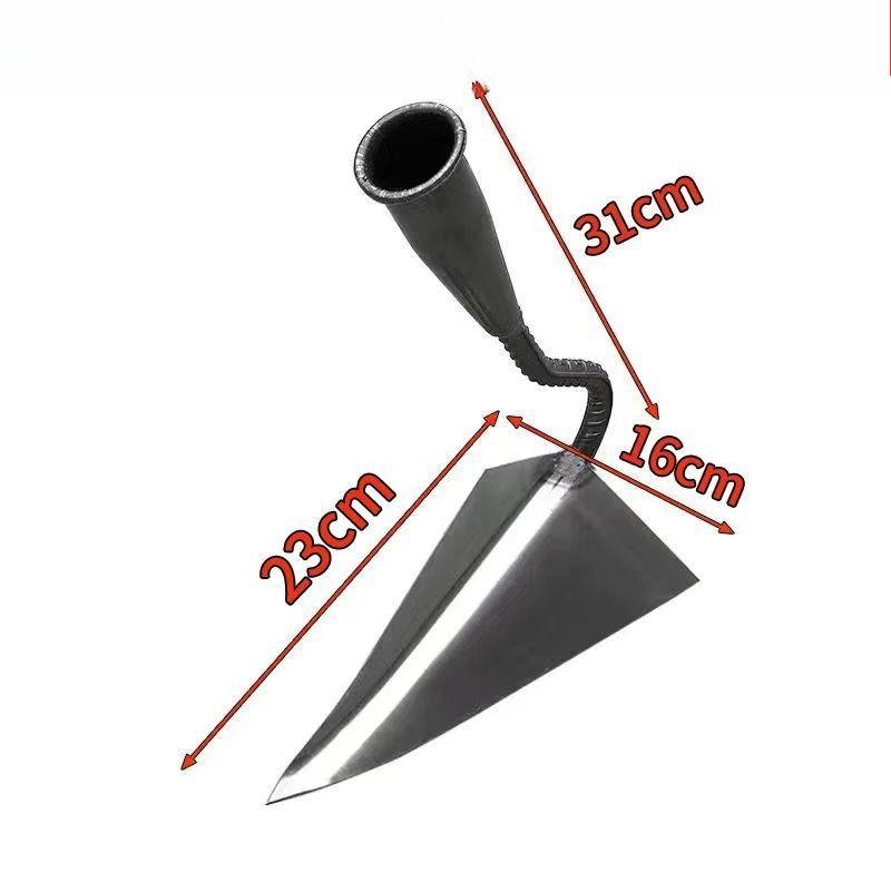 Triangle Tip Hoe with Metal Head and Wooden Handles for Precision Planting