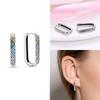 Hoop Earrings 925 Silver Certified Red Bow Heart Zircon Stud Earrings Lady's Anniversary Gift Luxury Jewelry