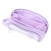 Pen Bag Large Capacity Students Handheld Portable 3 Compartments Travel Storage Organizer Purple