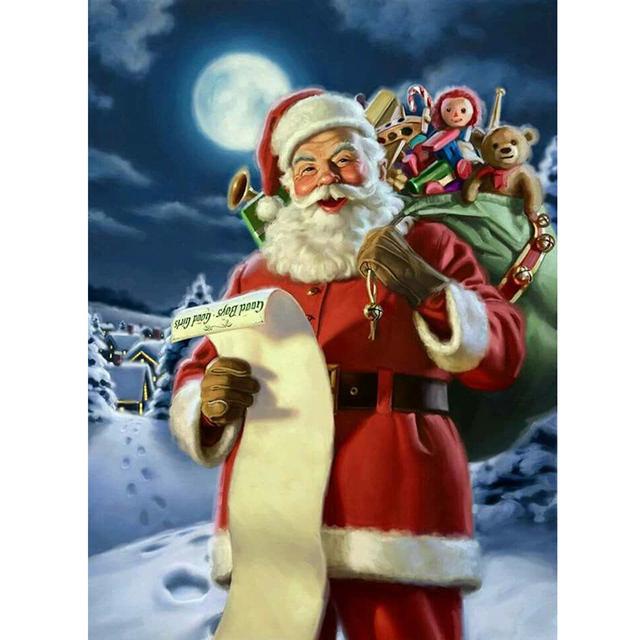 Christmas Decorations, Different Santa Claus Giving Christmas Gifts, Wall Decorations
