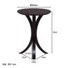 Fuji Boeki Side Table/Nightstand, Round, 40cm Wide X 40cm Deep X 54cm High, Dark Brown, Natural Wood, Assembly Required, 77662