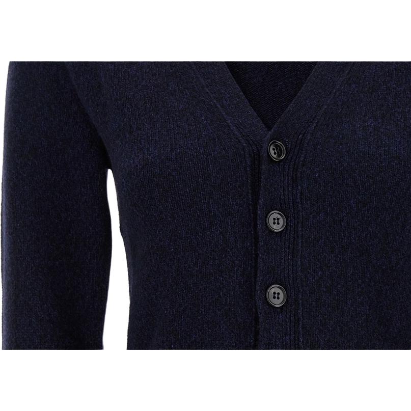 Amiparis Solid Color Button Knit V-Neck Sweater Women sweater Blue FKC127005430
