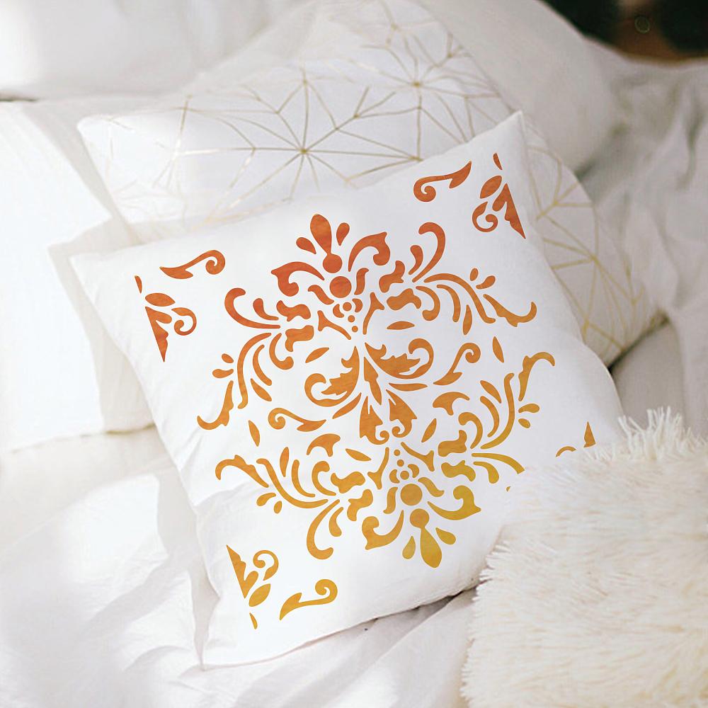 PET Hollow Out Drawing Painting Stencils, for DIY Scrapbook, Photo Album, Floral Pattern, 300x300mm