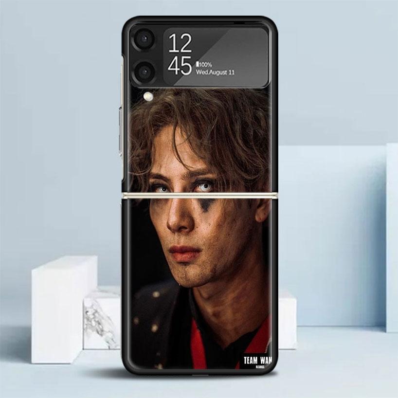 J-Jackson Wang Singer Black Cover for Samsung Galaxy Z Flip 7 6 5 4 3 5G Phone Case Flip7 Flip6 Flip5 Flip4 Flip3 Pattern Case G