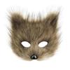 Plush Fox Cosplay Mask, Fluffy Fox Tail, Cosplay Costumes Props, Fuzzy Fox Mask for Costume Party Anime Convention