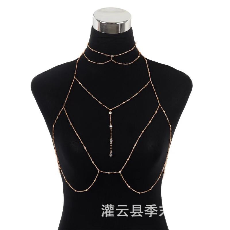 Sex underwear imprisoned chain * body chain flash diamond pendant sexy bra chain sexy temptation neck chain necklace