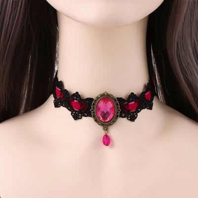 Multicolor Punk Chokers Collar Crystal Lace Fashion Accessories Clavicle Chain Necklaces Jewelry