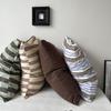 Solid Color Striped Pure Cotton Pillowcase (Single Piece)