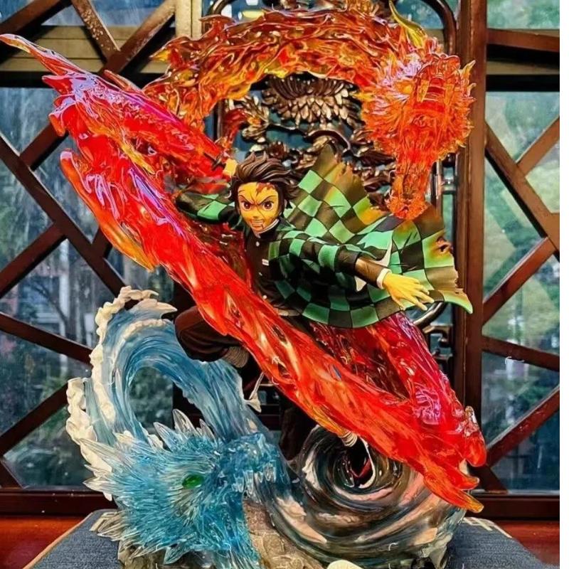 Demon-Slayer Anime Figure Ghost Destroyer Blade Big Figure Nine Styles In The Picture Tide Play Anime Ornament Birthday Gift