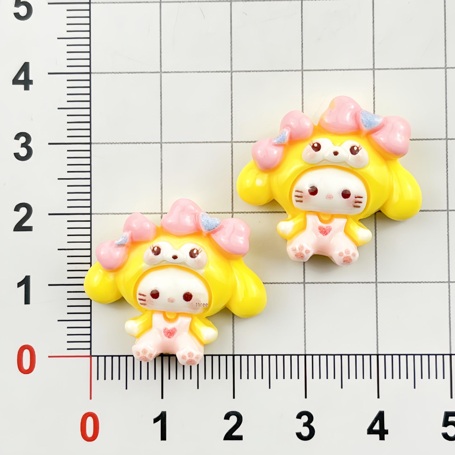 DIY Cartoon Kitten Resin Accessories: Hair Clips, Ties, Phone Cases, Stickers