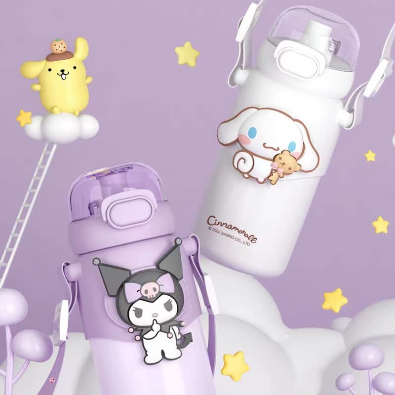 Zarker Cinnamoroll Kuromi Thermos Water 460ml Vacuum 316 Stainless Perfect for and Keeps Drinks Cold or and a Great Gift for Character Merchandise