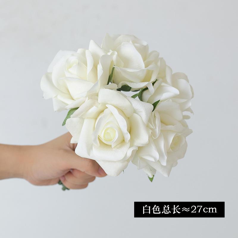 

Simulation single branch feels moisturized, Ada rose bouquet is fresh pastoral style, home wedding