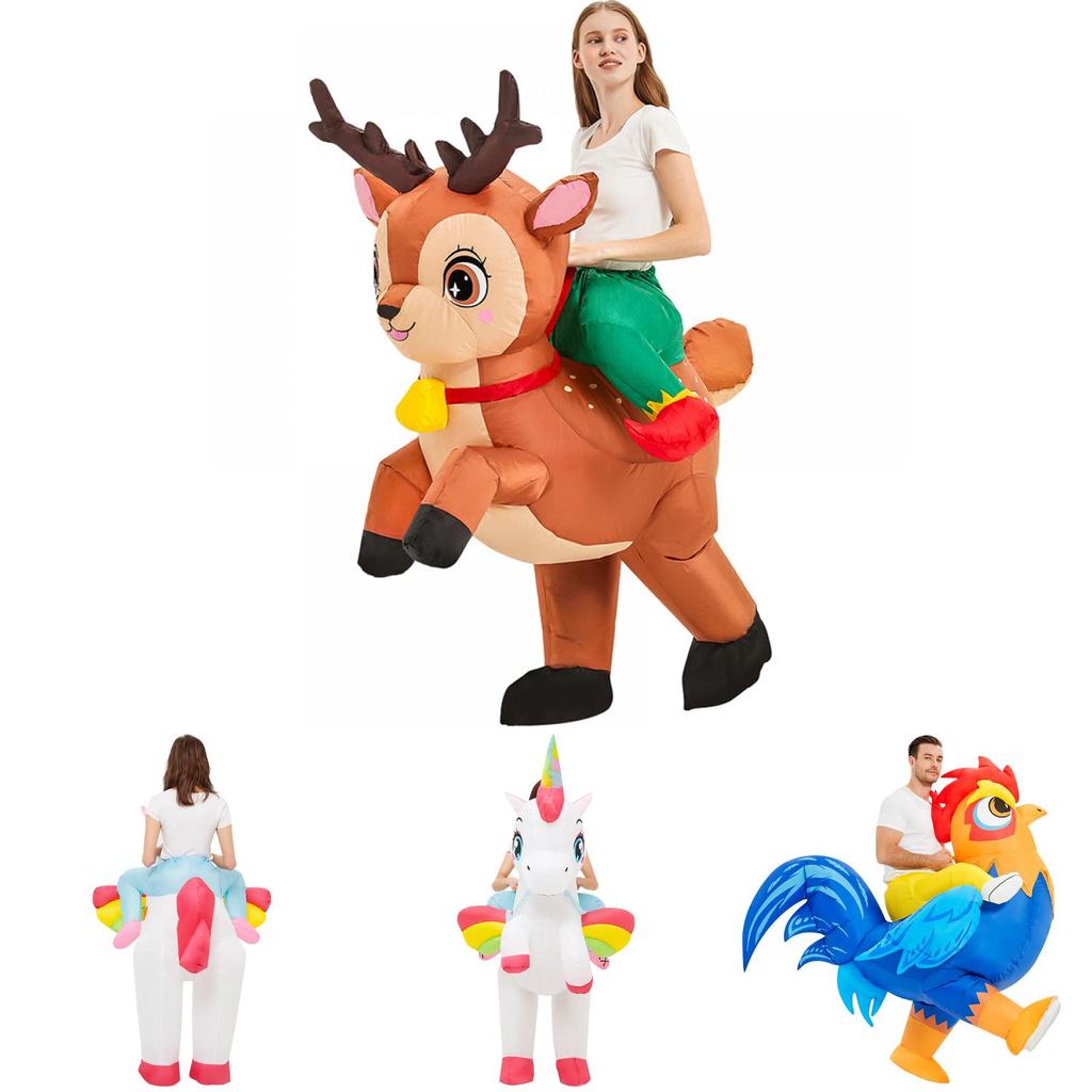Halloweenský nafukovací kostým Jednorožec Veverka Los Kuře pro děti a dospělé Cosplay Událost