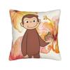 Decorative Pillow Covers Curious George African Monkey  Stuff Car  Pillow Case Cover Zipper MultiSize