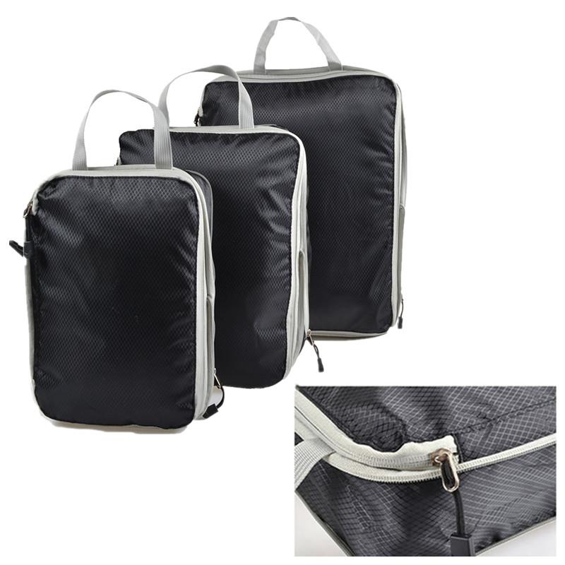 Compressible Packing Travel Storage Bag Cubes Waterproof Suitcase Nylon Portable with Handbag Luggage Organizer