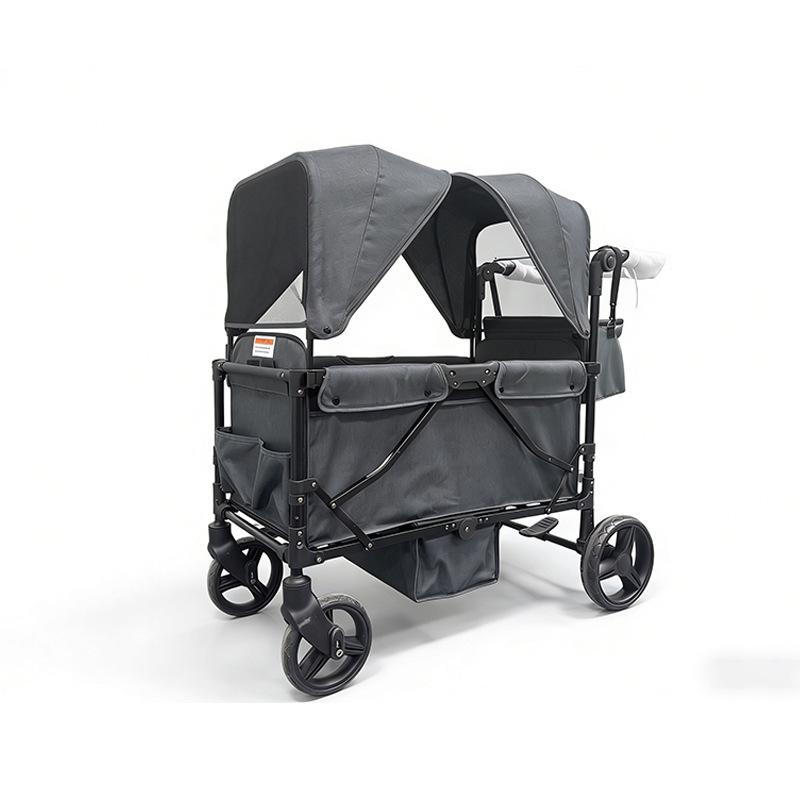 Double Stroller for Twin Infants: Sit or Lie Two-Seater Cart