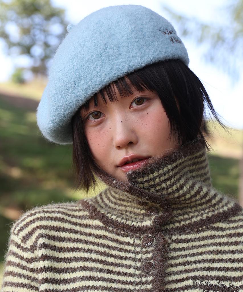 NAKED SURF CLUB Blair Wool Beret (Sky Blue)