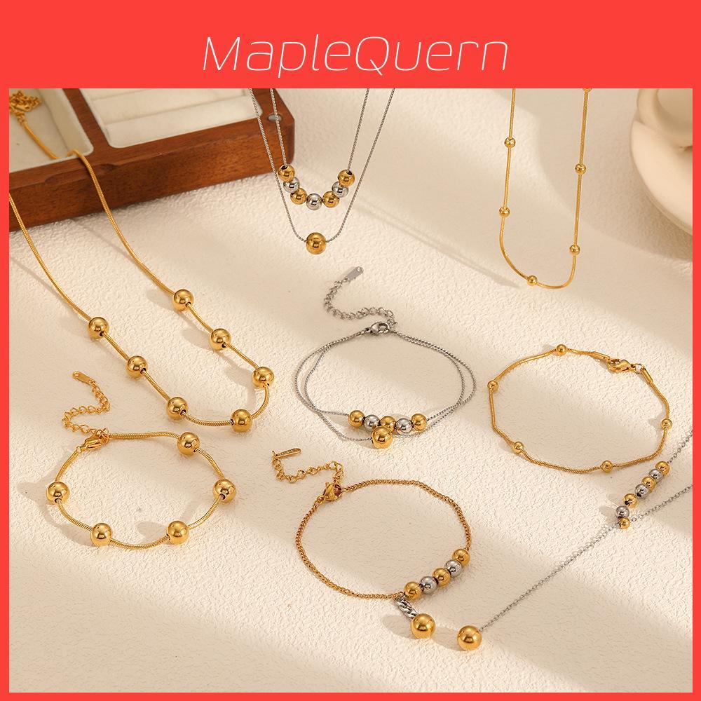 Minimalist Stainless Steel Jewelry Set With Geometric Shapes For Women And Men