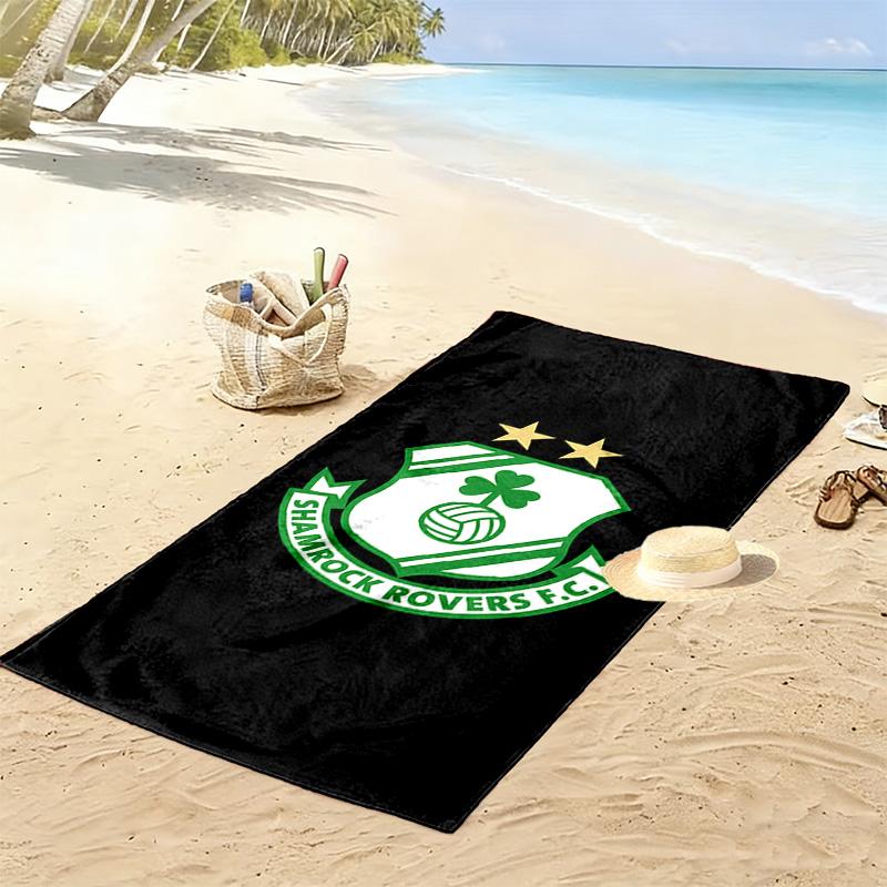 Shamrock Rovers 2D Flat Print Beach Towel, Large Soft Quick Dry Towel for Beach Camping Swimming