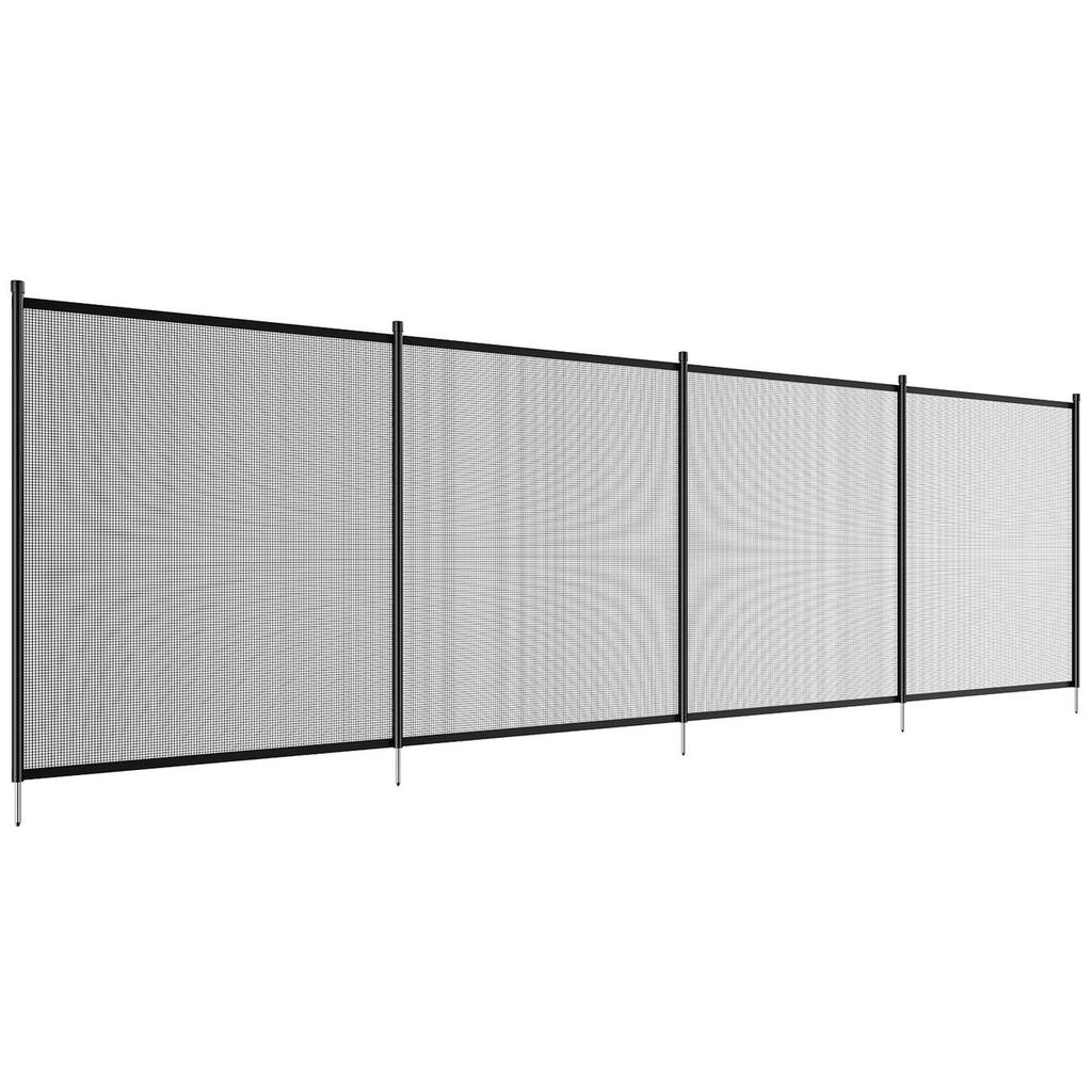 Pool Fence, 4 X 108 FT Pool Fences for Inground Pools, Removable Child Safety Pool Fencing, Easy DIY Installation Swimming Pool Fence, 340gms Teslin