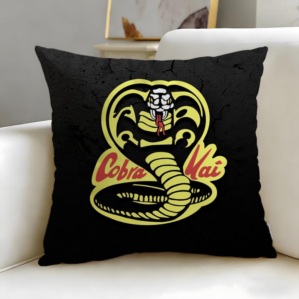 Classic TV Series Cobra Kai Cushion Cover Soft & Easy-Wash Pillow Case – Versatile for Couch, Bed, Travel and Office
