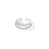 Elegant Double Layer Zirconia Flower Ring for Women - Adjustable Open Band, Artistic Design for Index Finger.