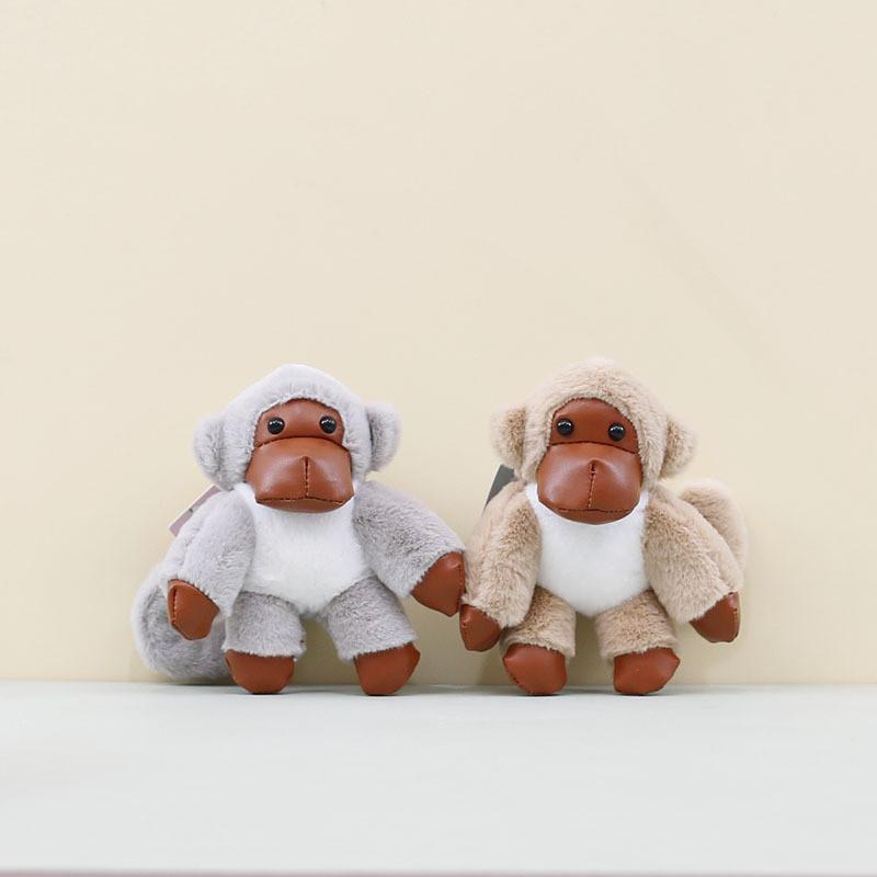 Cuddly Cute And Monkey Plush Doll Perfect For Keychains And Bag Charms In Light Brown