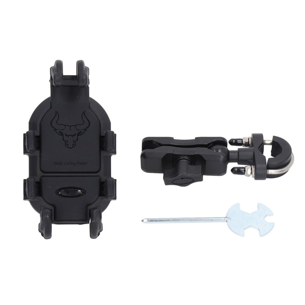 Bike Mobile Phone Holder U Shape Aluminum Alloy Shock Absorption Cycling Accessory for Electric Bike Motorbike Handlebar