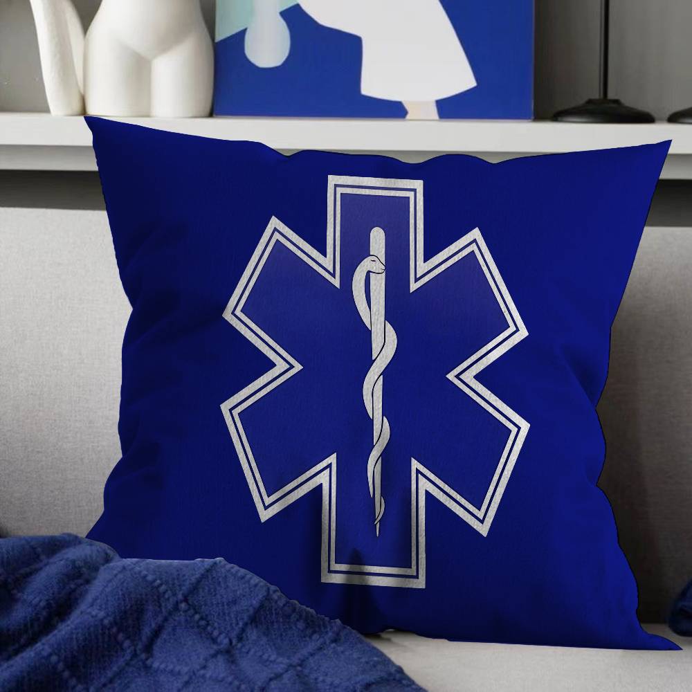 Ems Star Of Life Cushion Cover Pillow Cover Decor Pillowcase Printed Cushion Case For Couch